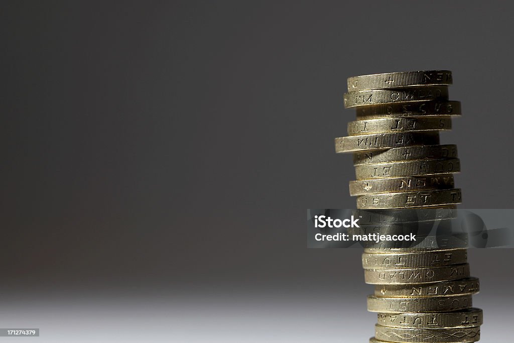 Pile de livre britannique pièces de monnaie - Photo de Symbole de la livre sterling libre de droits