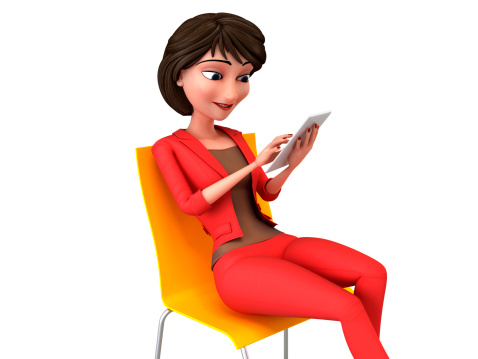 Businesswoman with a tablet PC