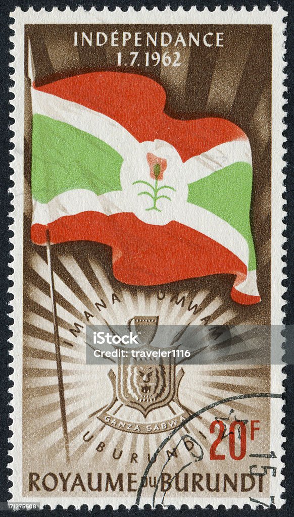 Burundi Independence Stamp - Lizenzfrei 1962 Stock-Foto