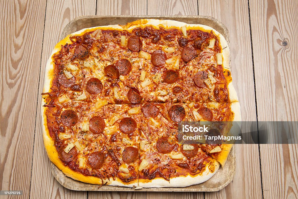 Peperoni-pizza - Lizenzfrei Ananas Stock-Foto