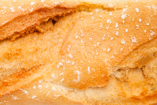 Macro shot of bread crust