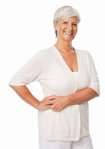 istock Senior Woman Standing With Hand On Her Hip - Isolated 171276592