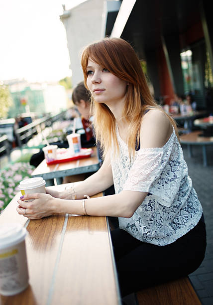 istock Trendy girl in a cafe 171276761