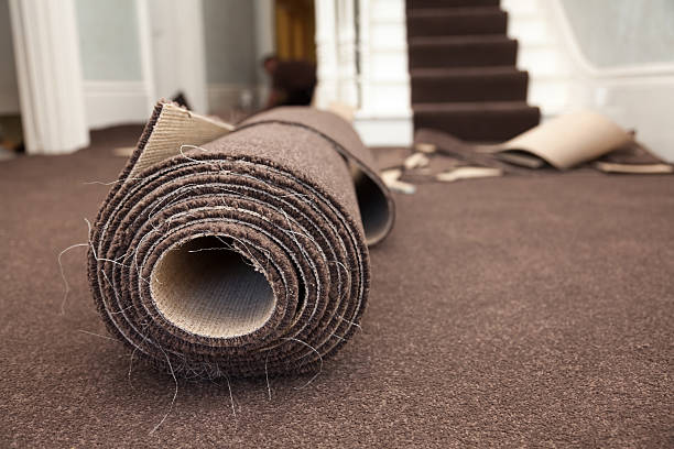 teppich passform - carpet installation stock-fotos und bilder