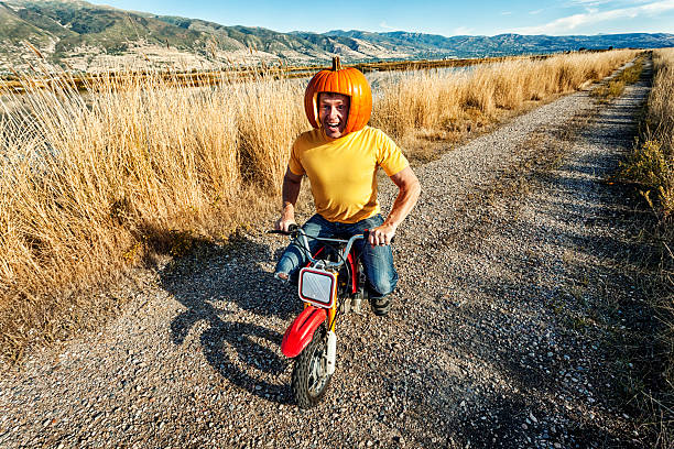 istock Redneck Pumpkin Motorcycle Racer 171276926