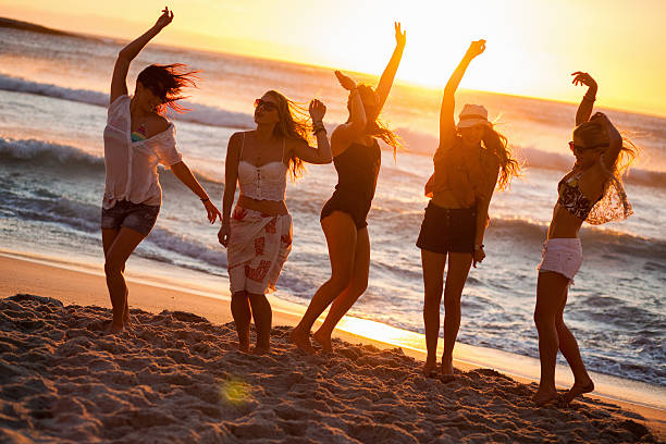 istock Young Party People dancing at the beach 171277295