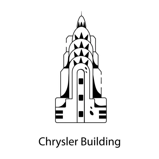 Vector illustration of Chrysler Building