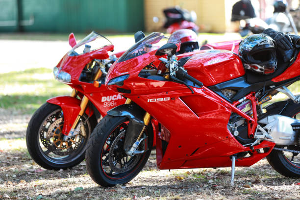 Ducati motorcycle owners meet stock photo