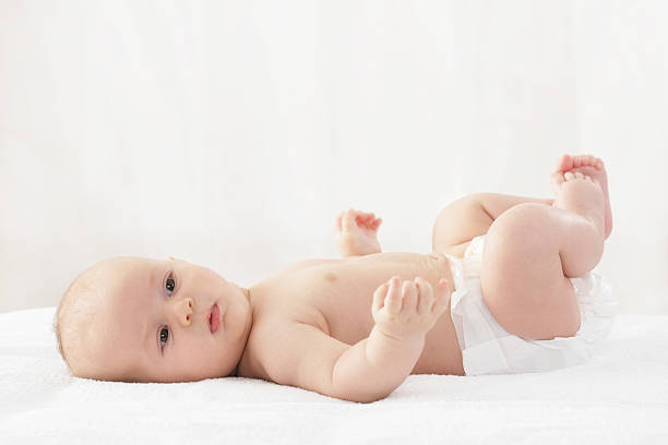 Cute baby boy stock photo