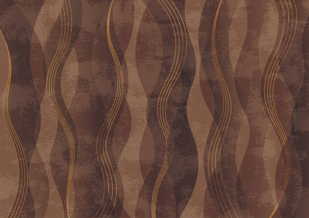 illustrazioni stock, clip art, cartoni animati e icone di tendenza di modello d'onda marrone scuro - chocolate backgrounds coffee abstract