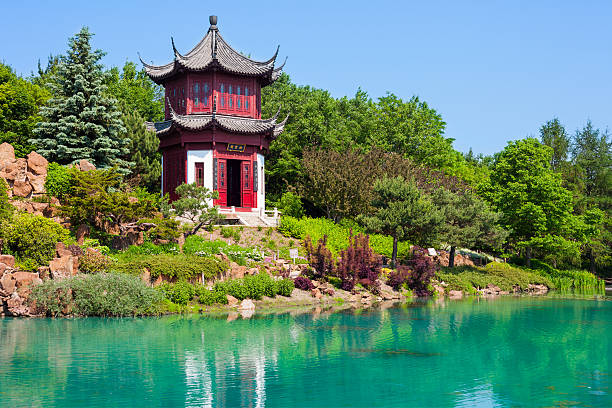 montreal, canadá - jardín botánico fotografías e imágenes de stock