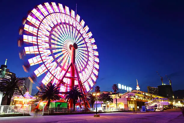 Photo of Ferris Wheel at night