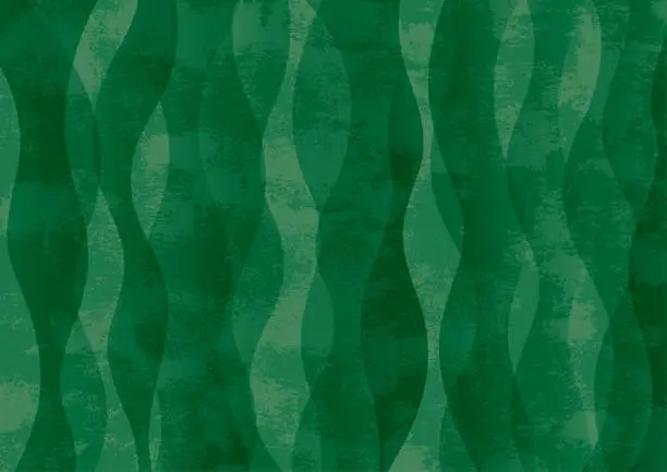 Vector illustration of Dark green wave pattern