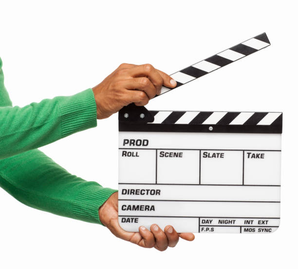 istock Hands Holding a Production Clapboard - Isolated 171279460