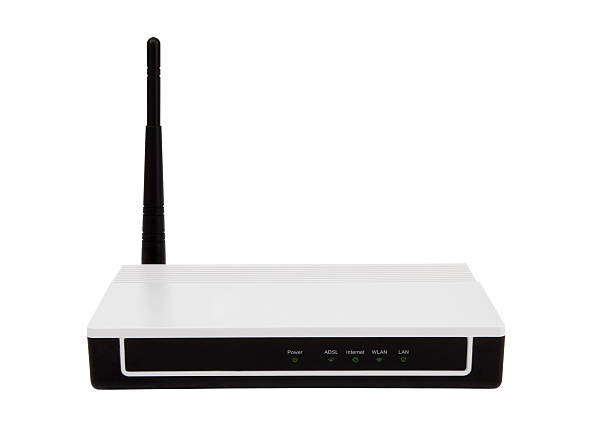 modem bezprzewodowy router ścieżka odcinania - modem wireless technology wlan communication zdjęcia i obrazy z banku zdjęć