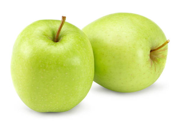 istock two green apples isolated on white background. clipping path 1712798114