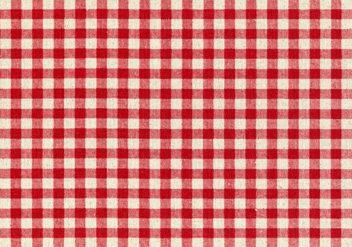 Red Plaid Fabric background textured