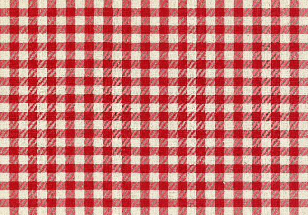 Red Plaid Fabric background textured ★Lightbox: Textures & Backgrounds gingham stock pictures, royalty-free photos & images