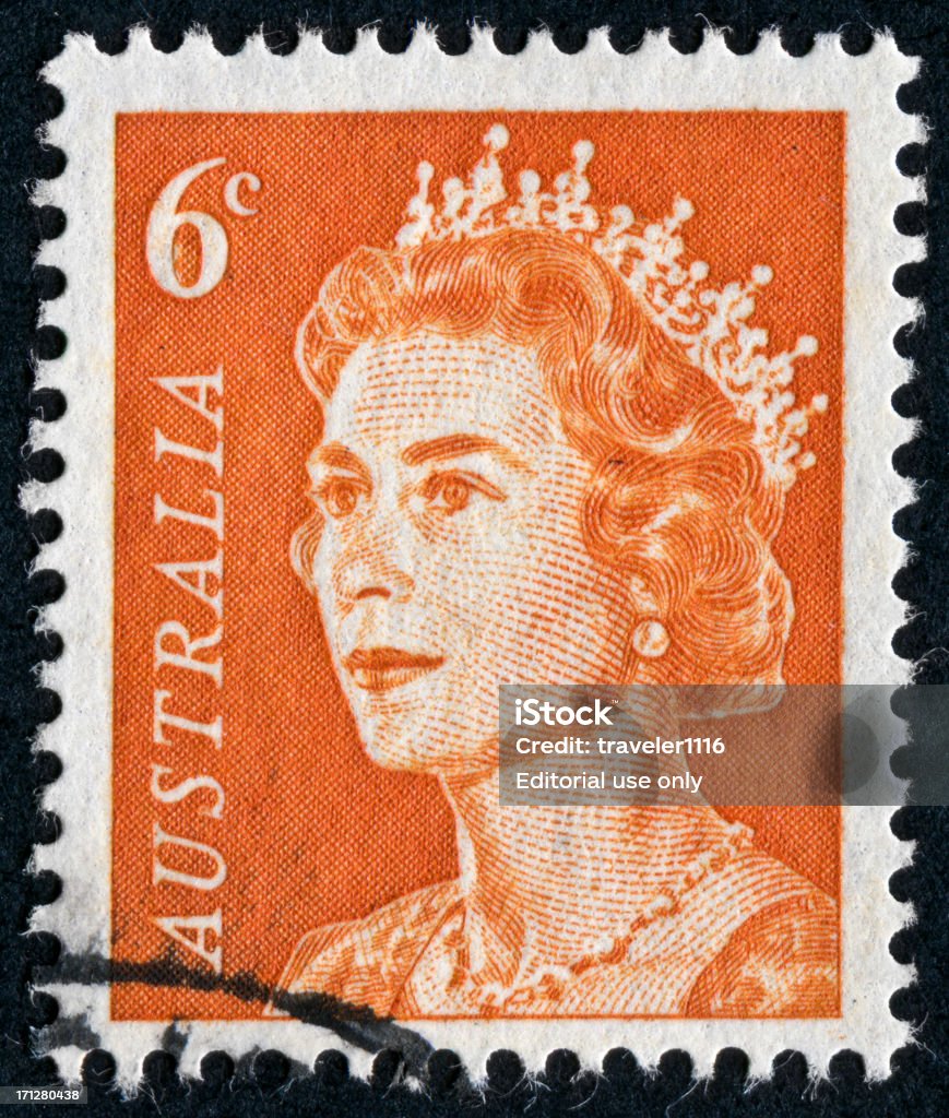 Timbre de la Reine Elizabeth II - Photo de 1960-1969 libre de droits
