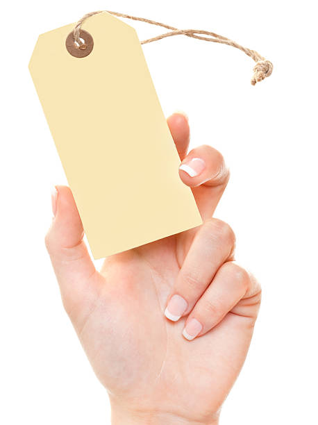 istock Blank card stock price tag with white background 171281017