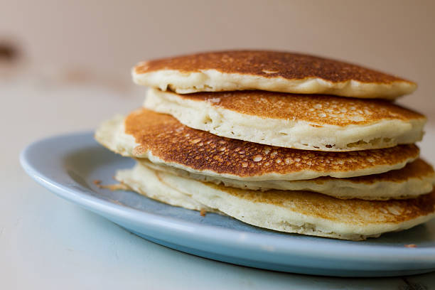 istock Color Close Up Ceramic Plate with Flapjack Pancakes 171281475