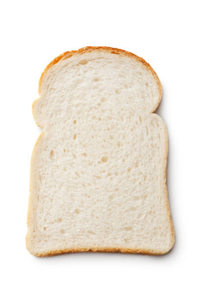 istock Bread: Slice of White Bread Isolated on White Background 171281928