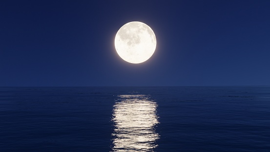 This mesmerizing full moon over sea 3D background is the perfect way to add a touch of magic and wonder to your videos. With its stunning visuals and seamless loop, it's sure to transport your viewers to another world.