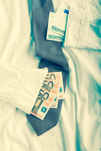 Shirt, Tie & Money. Business concept. Studio Shot. Edited colors.