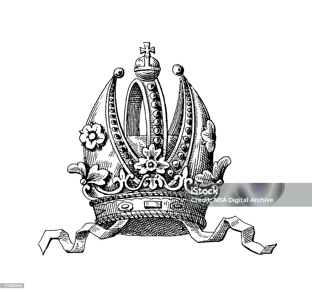 Tedesco Imperial Crown/Historic simboli della monarchia e valore - Illustrazione stock royalty-free di Autorità