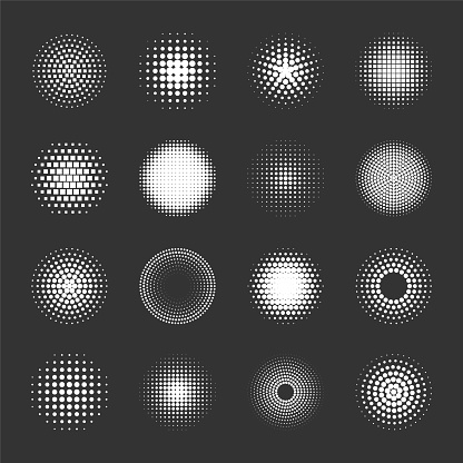 Semitone Graphics Circle Semitone Dot Stylized Shadows Pop Art Texture Geometric ...