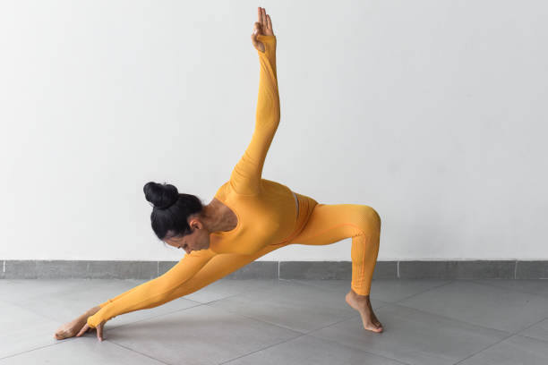istock Side Lunge pose variation or Skandasana 1712831528