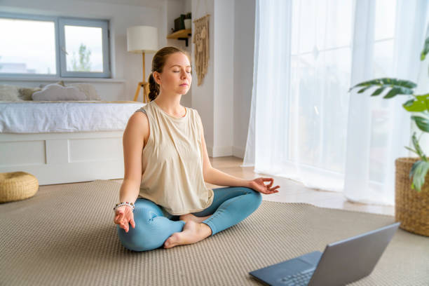 istock woman is doing meditation 1712832341