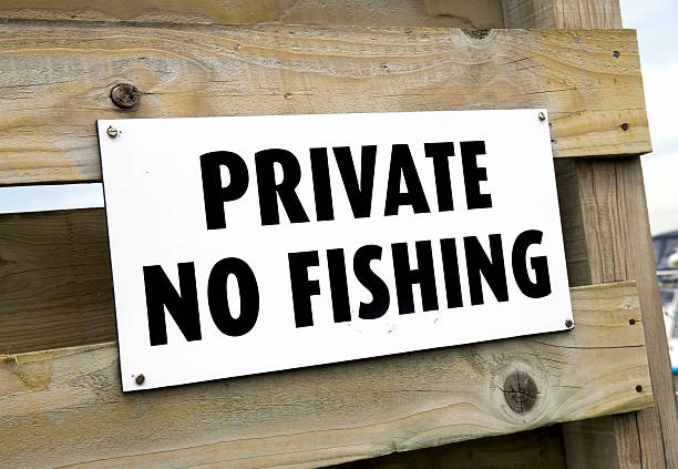 istock Private No Fishing - sign 171283253