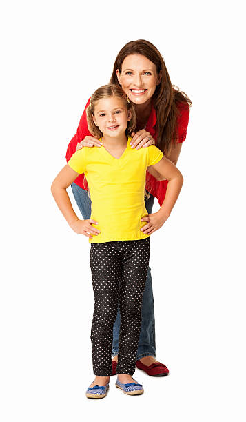 istock Caring Mother With Her Cute Daughter - Isolated 171283797