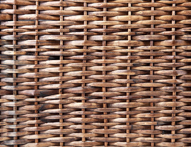 sfondo di vimini (fare clic per ulteriori informazioni) - wicker textured bamboo brown foto e immagini stock