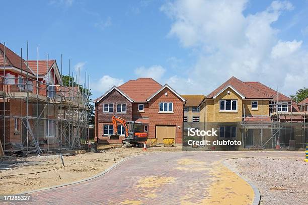 New House Construction Site Stock Photo - Download Image Now - Building - Activity, New, UK