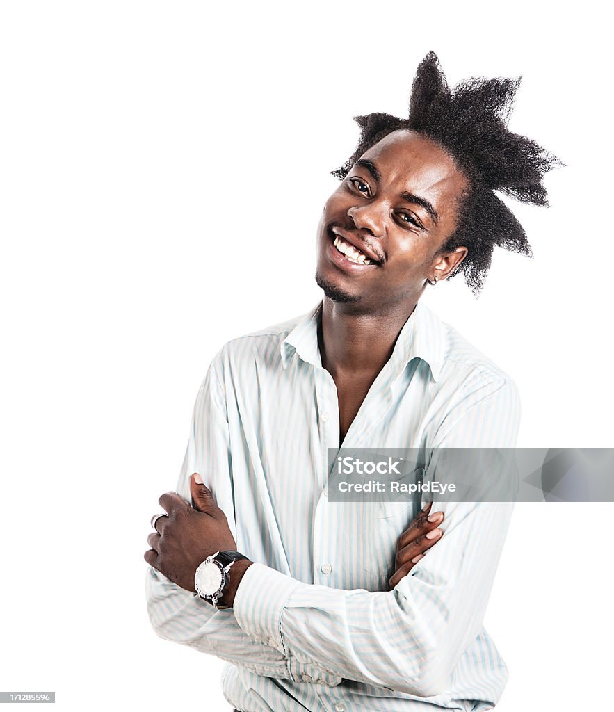 Handsome Young Man With Folded Arms Is Amused Stock Photo - Download Image  Now - 20-29 Years, Adult, Adults Only - iStock