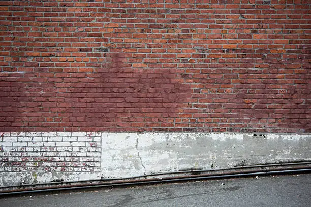 Photo of Rough dirty brick wall as background or backdrop