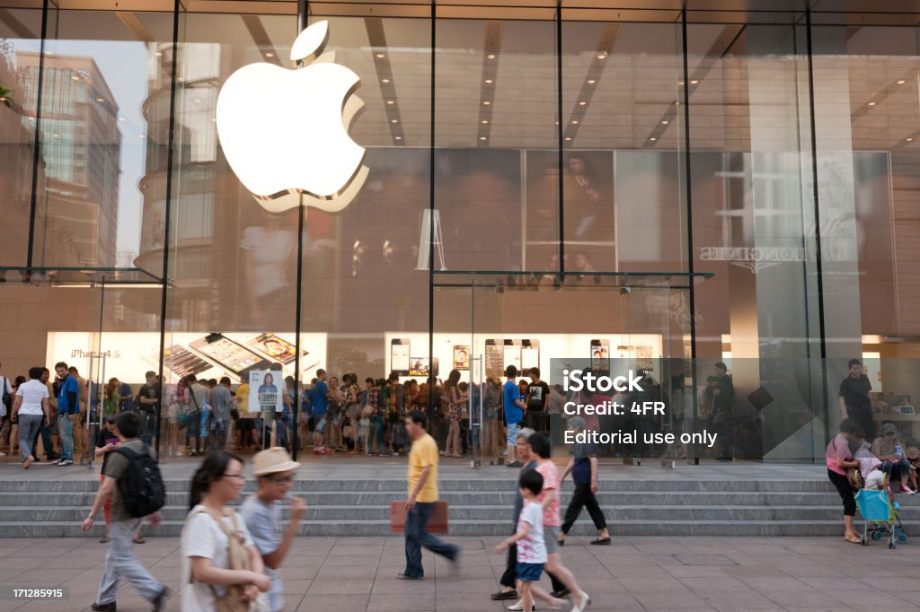 Moderno Apple Store a Shanghai, Cina - Foto stock royalty-free di Affari