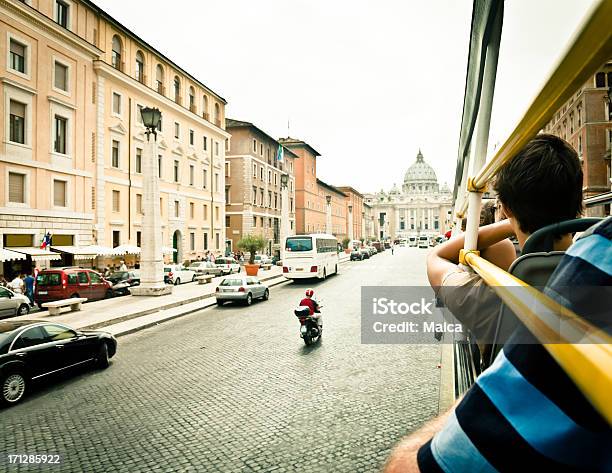 San Peters Church Ahead Stock Photo - Download Image Now - Rome - Italy, Tour Bus, Tourist