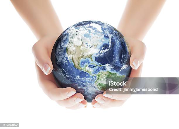 Salvar O Planetaamericas Hemisfério Ocidental - Fotografias de stock e mais imagens de Globo terrestre - Globo terrestre, Planeta, Mão Humana