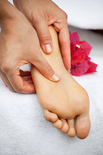 istock Foot massage at the spa 171286287