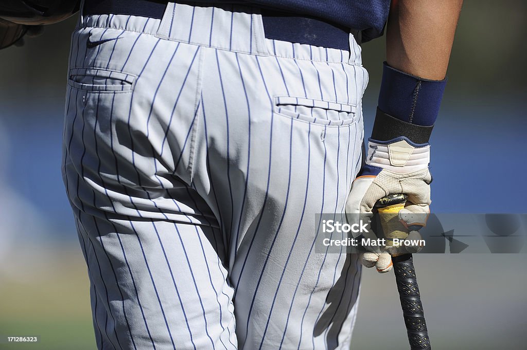 Baseball player A baseball player waits on deck Batting - Sports Activity Stock Photo