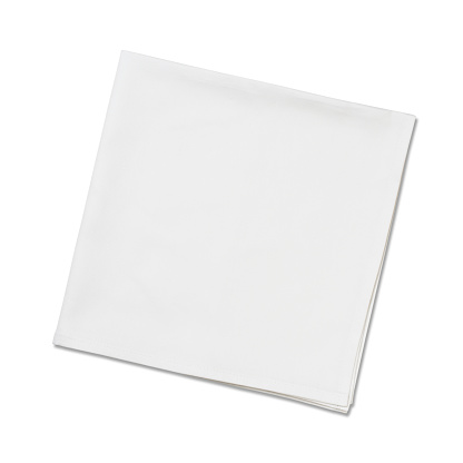 White Napkins with Clipping Paths.