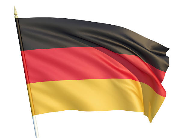 German Flag German Flag. 3d illustration. Clipping path included. german flag photos stock pictures, royalty-free photos & images