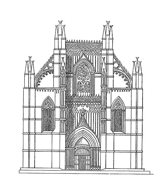 ilustrações de stock, clip art, desenhos animados e ícones de mosteiro de batalha, portugal/antigo ilustrações arquitectura - religion christianity bell tower catholicism