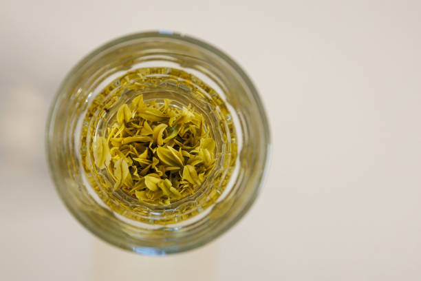 A Glass Cup of Green Tea