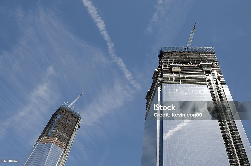 Construction workers Large building under construction Apartment Stock Photo