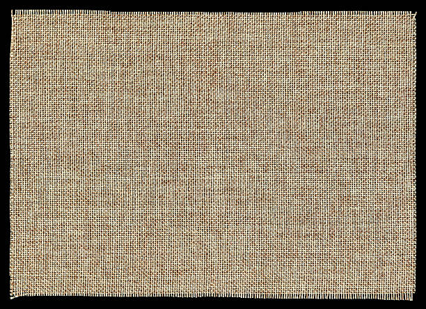 Piece of Burlap background textured isolated ★Lightbox: Textures & Backgrounds textile torn canvas at the edge of stock pictures, royalty-free photos & images
