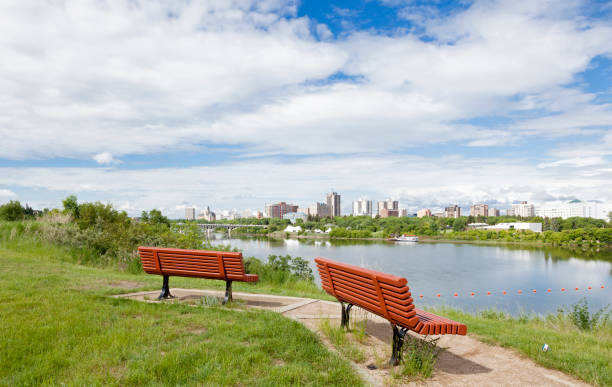 istock Saskatoon Skyline and Benches Along Meewasin Trail 171288621